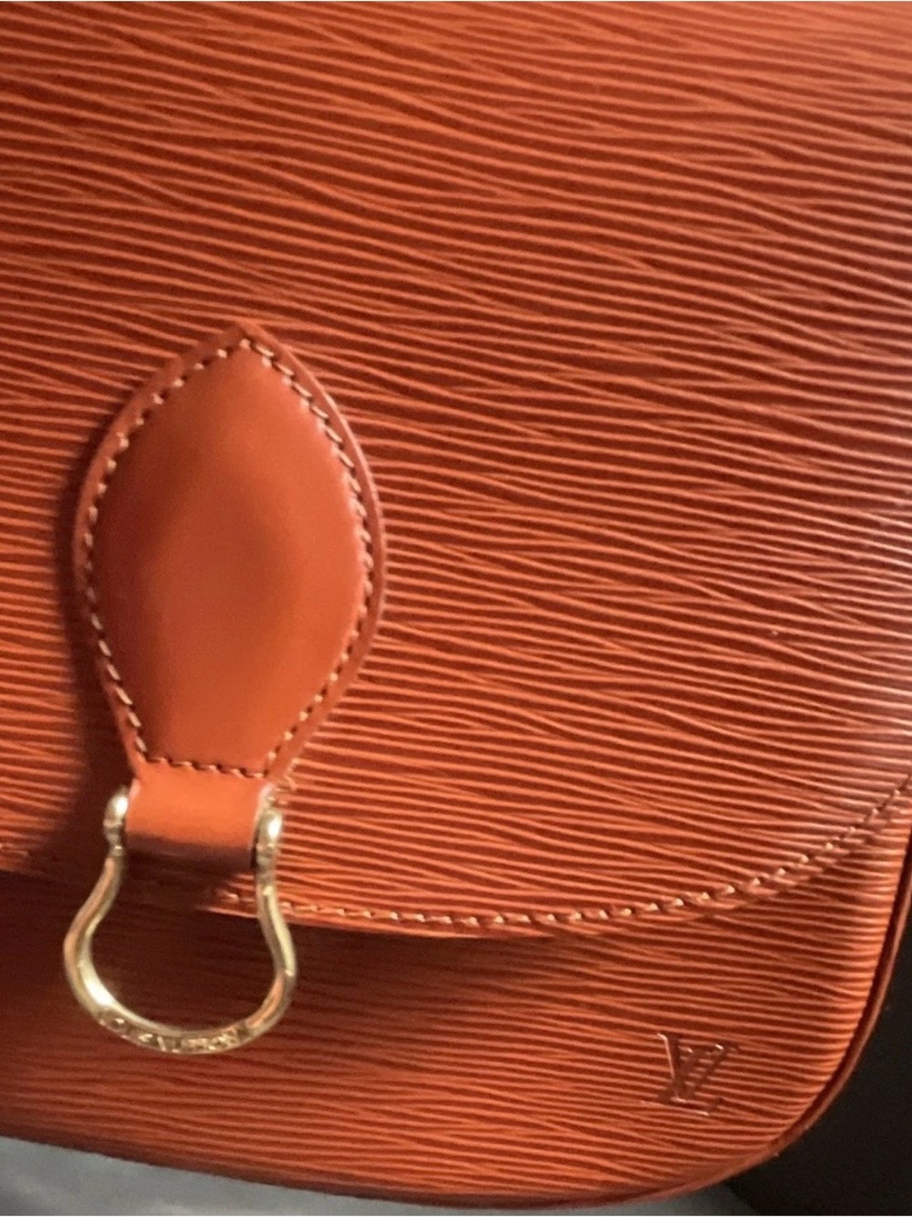 Louis Vuitton Epi Leather Crossbody in Burnt Orange with Gold Hardware